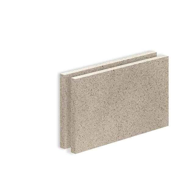 Deux plaques de vermiculite de 500 sur 300 millimètres et 25 millimètres d’épaisseur
