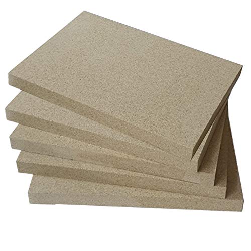 Cinq plaques de vermiculite de 400 sur 600 millimètres et 30 millimètres d’épaisseur