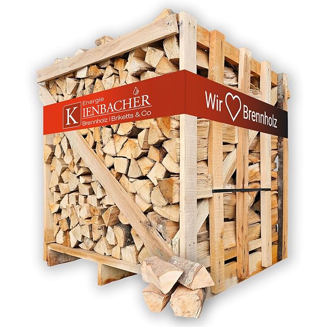 Caisse d’un stère de bois de chauffage en hêtre de 25 cm livrée par camion à hayon
