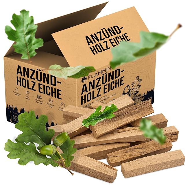 Trente kilogrammes de petit bois de chêne séché en chambre empilé en vrac dans un carton sans plastique