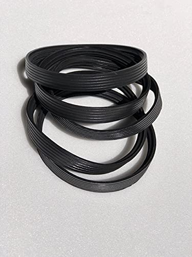 Cinq joints en silicone noir pour poêles à granulés, cheminées, conduits et chaudières