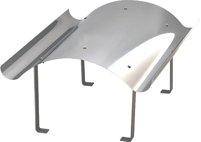 Couvre-souche en acier inoxydable de 600 sur 600 millimètres sur deux pattes de support inox