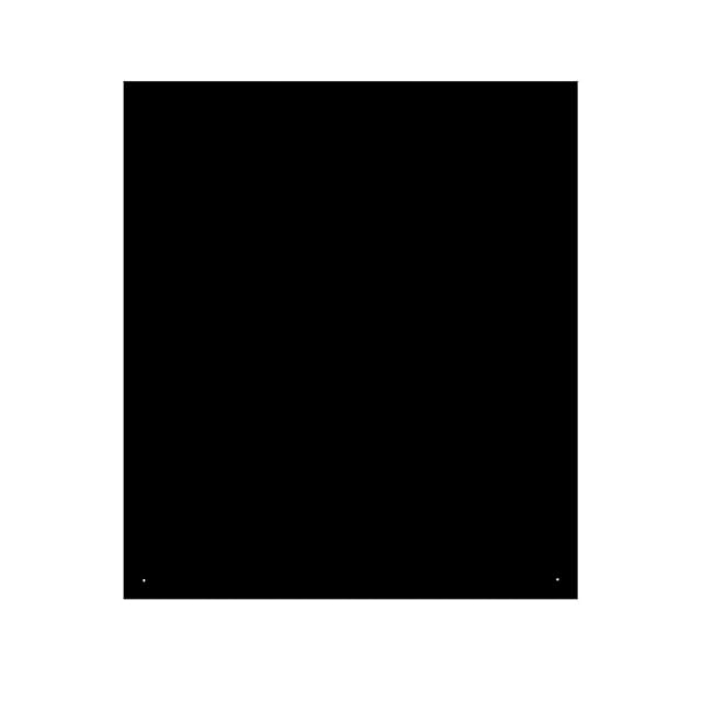 Grande plaque pare-étincelles rectangulaire en acier noir, 120 sur 100 centimètres et 2 millimètres d’épaisseur