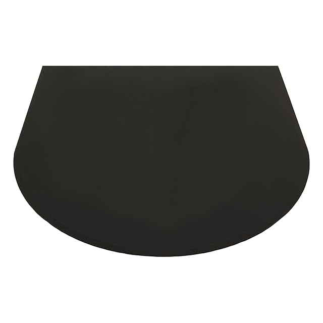 Grande plaque pare-étincelles métallique demi-ronde graphite de 1230 sur 1300 millimètres