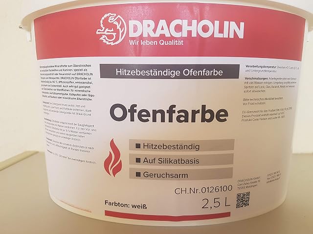 Peinture minérale au silicate blanche pour peindre les cheminées enduites et les poêles maçonnés en faïence