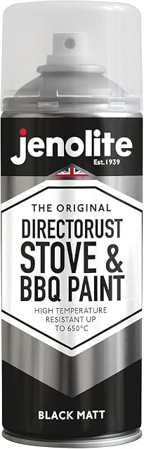 Aérosol de 400 millilitres de peinture noir mat résistante à la chaleur pour barbecue et poêle