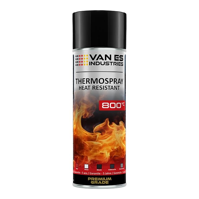 Aérosol de laque thermique noire pour poêles et systèmes d’échappement classée à 800 degrés