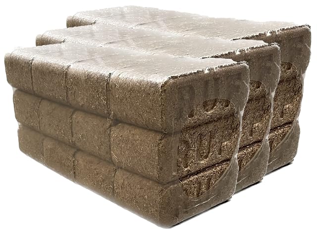 Trente kilogrammes de briquettes de bois de résineux pour poêle, cheminée ou brasero