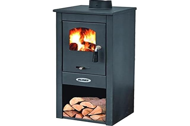 Poêle à bois autonome Blinky 9815004 anthracite, à porte vitrée unique
